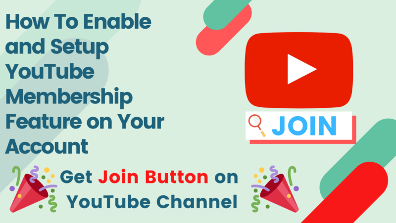 How To Enable and Setup YouTube Membership Feature on Your Account