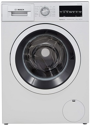 Bosch 8 kg Inverter Fully-Automatic Front Loading Washing Machine (WAT24464IN, Silver, Inbuilt Heater)