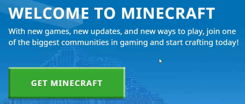 click on get minecraft
