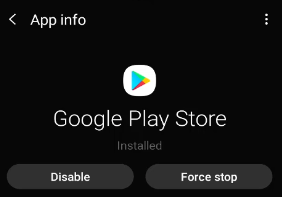 disable google play store app