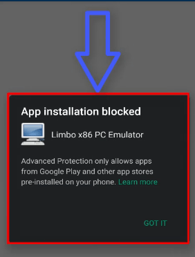 limbo apk app installation blocked
