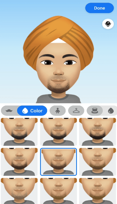 select facial hair