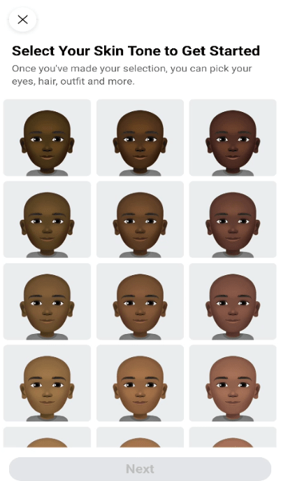 select your skin tone