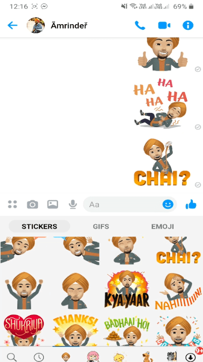 use facebook avatar in facebook messenger