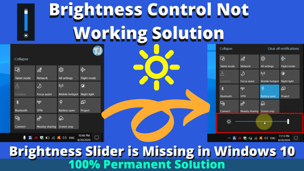 Windows 10 Brightness Slider Missing