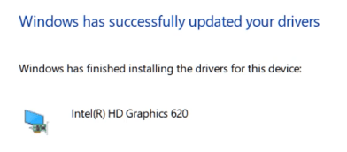 windows has successfully updated your drivers