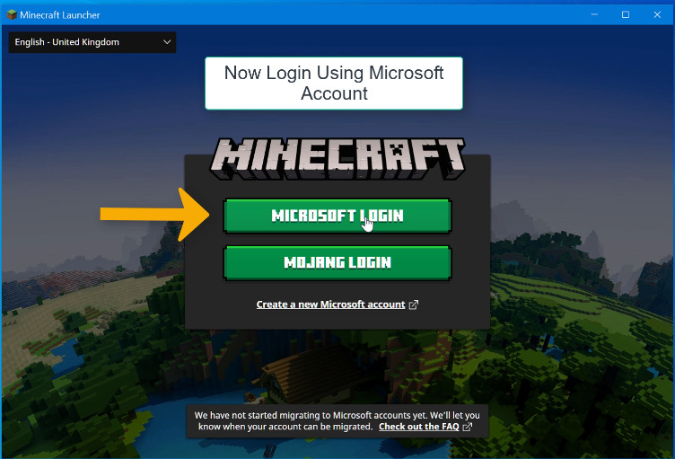 Now sign in using your microsoft account