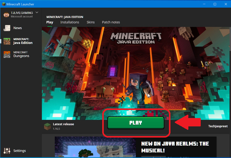 now you can see play button in minecraft launcher