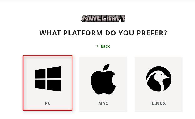 select your operating system
